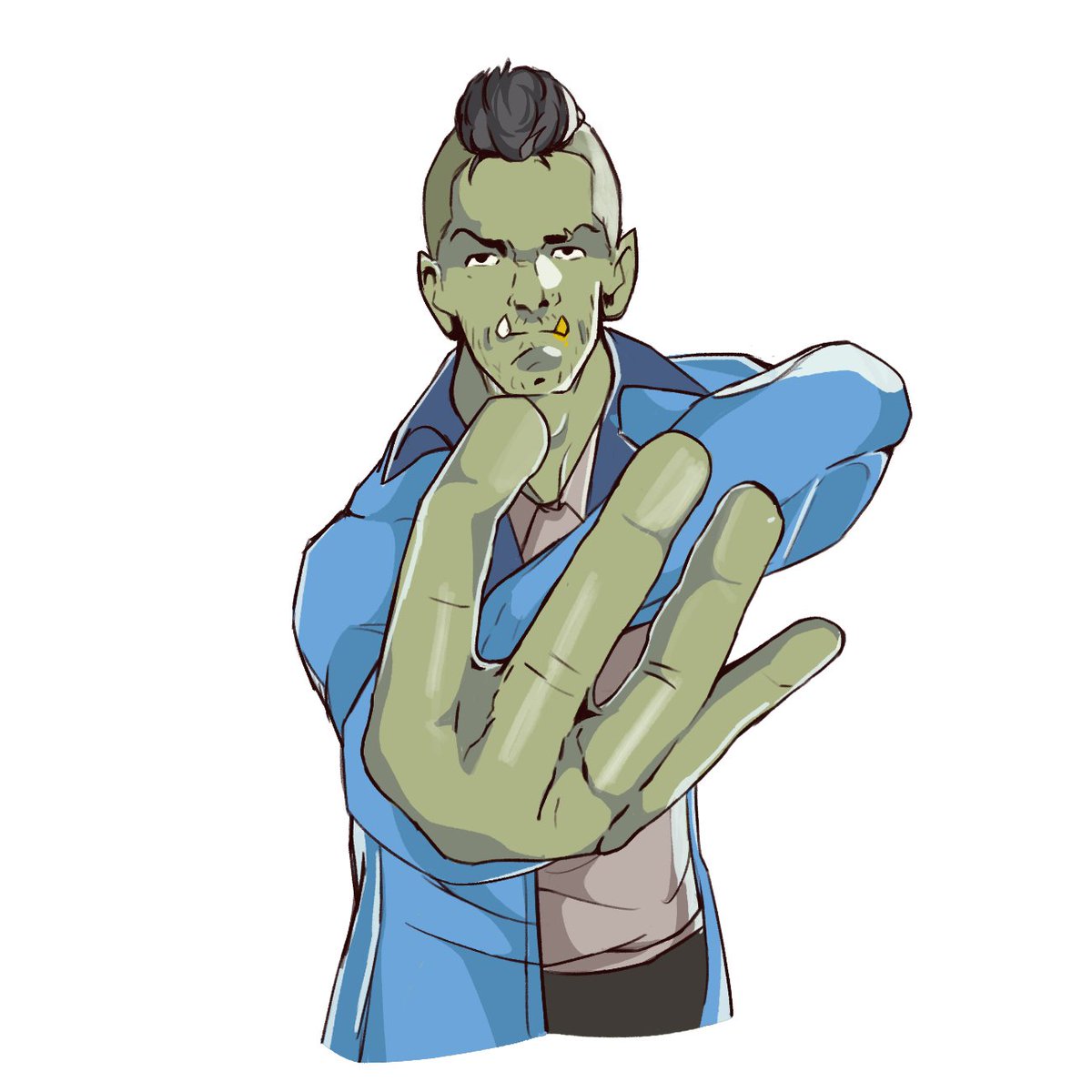 NotADumbOrc's tweet photo. @kibbyzkat I do blink like that irl. Like a lizard, at times. https://t.co/8rDeLcKWHI