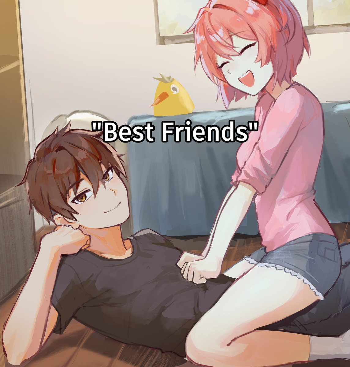 DailyMcSayo's tweet photo. Very best friends #DDLC https://t.co/UrleBXJXkn