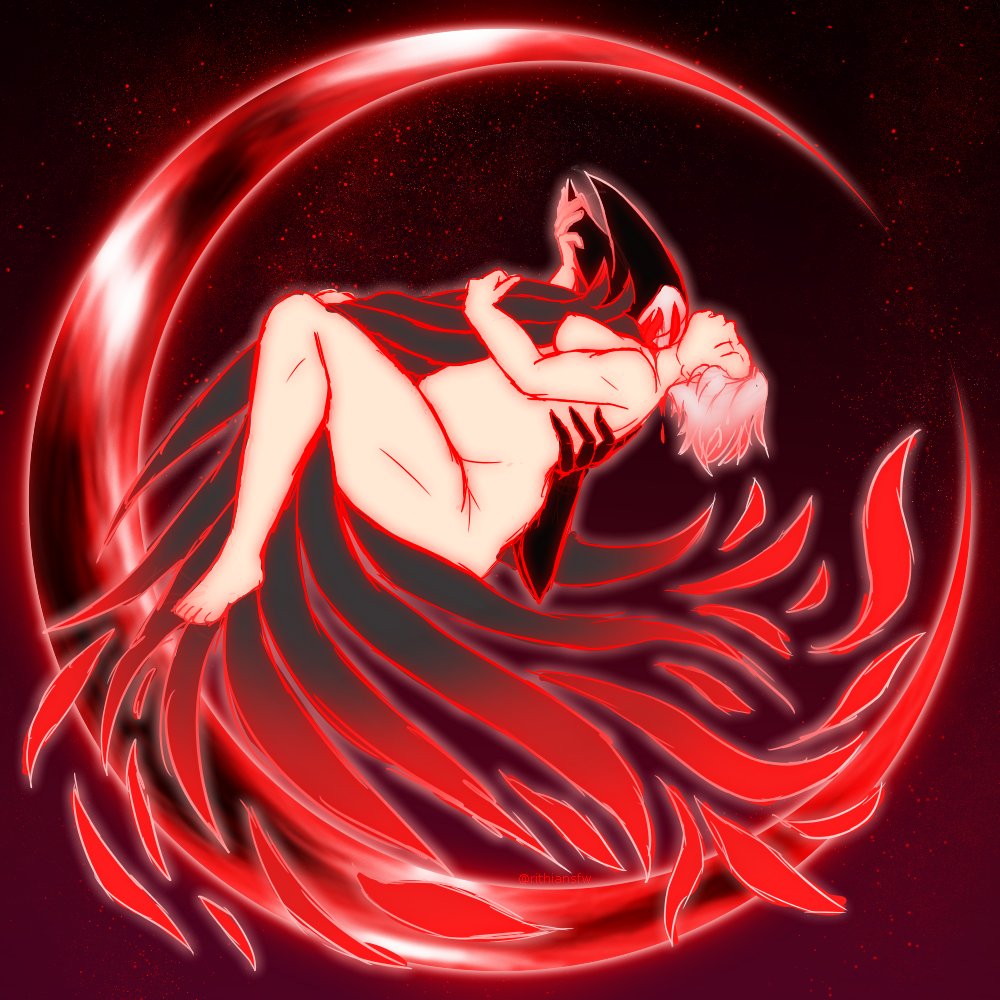 rithiansfw's tweet photo. Kinktober prompt 4 - Vampirism/Blood + Risk/Danger (kinda? They're flying, and vampirism is dangerous lol) I love Vampire!Grimm so much, I need to do more with that #nsfwtwt #kinktober #yumeship #yumetwt https://t.co/CckXGjuBxP