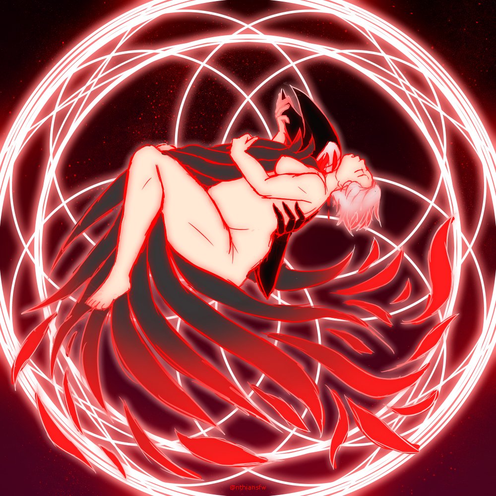 rithiansfw's tweet photo. Kinktober prompt 4 - Vampirism/Blood + Risk/Danger (kinda? They're flying, and vampirism is dangerous lol) I love Vampire!Grimm so much, I need to do more with that #nsfwtwt #kinktober #yumeship #yumetwt https://t.co/CckXGjuBxP