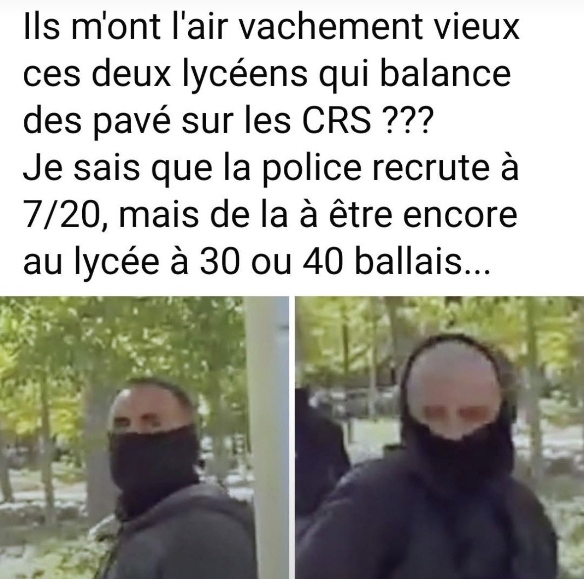 sarhanwu's tweet photo. C’est peut être un CRS en civil qui lui a fait ça puisque qu’ils se cachent dans les collégiens https://t.co/2YXxkOh9Vd