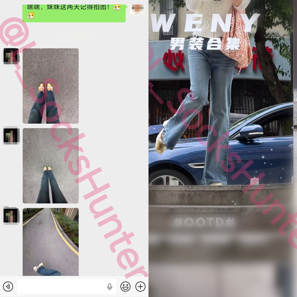 L_SocksHunter's tweet photo. 【轻口味】身材无敌的大二舞蹈生小A，暑期一直光脚穿的高跟鞋外加一双白袜😁。这次是偏轻口味系列（因为我所追求的就是妹妹们正常穿出来的味道，有轻也有重，小A也有重口味的时候，第二个帖子穿小皮鞋就挺重口味的哈哈😄）但是高跟鞋的脚泥很多哦😏想要品尝小A味道的不要错过😍高跟鞋白袜打包出售❤️ https://t.co/Ffyoo7ju39