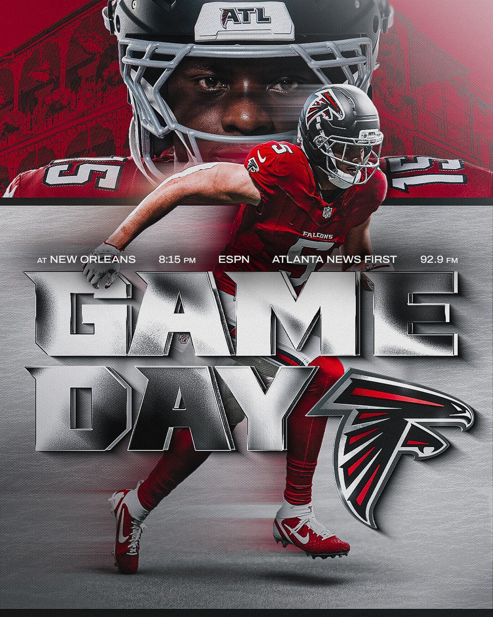 AtlantaFalcons's tweet photo. Ladies and gentlemen...

It's Monday Night Football in New Orleans! https://t.co/UjklEme3mc