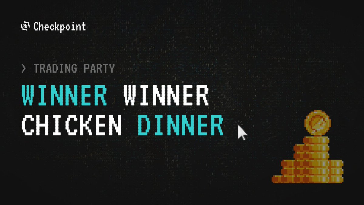 CheckpointEX's tweet photo. trading party winners are here

3,100+ wallets traded points last week. only 25 walked away with a reward (⌐■_■) https://t.co/p9PIwD2460
