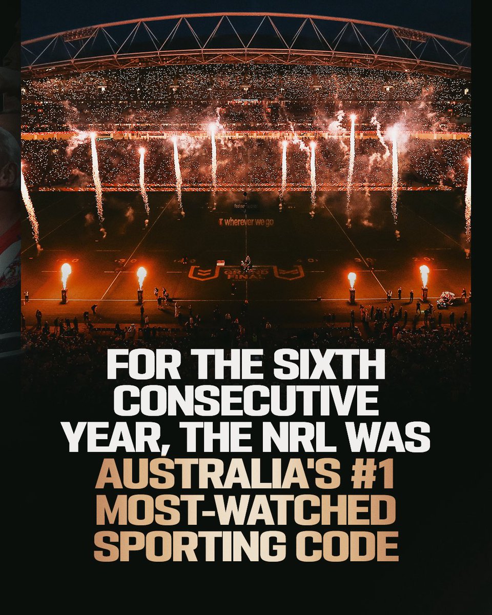 NRL's tweet photo. SEASON 2026. ANOTHER RECORD-BREAKING YEAR FOR RUGBY LEAGUE. 

Thank you for once again making Rugby League the #1 sport in Australia and the Pacific 🏆 https://t.co/Bm0P50Hud5