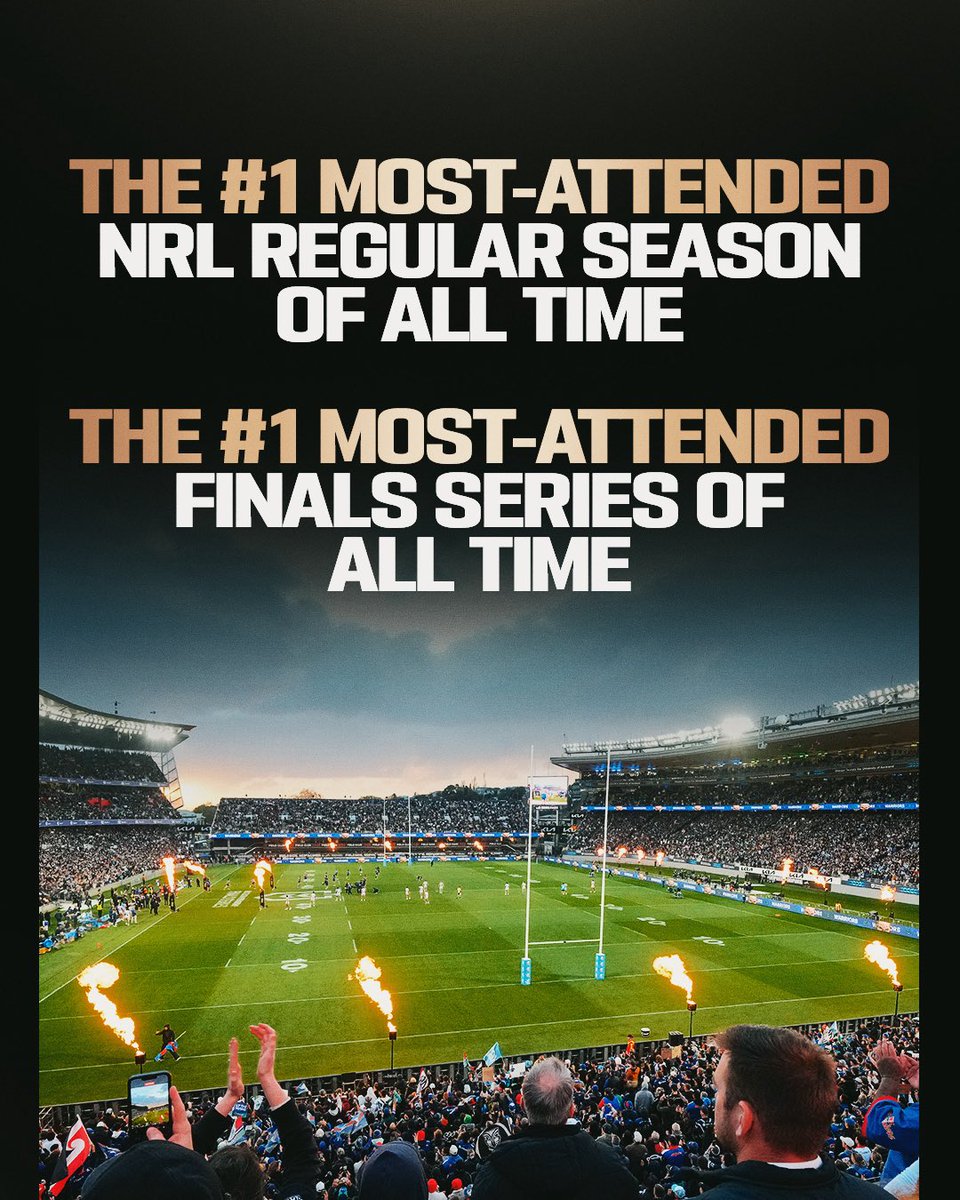 NRL's tweet photo. SEASON 2026. ANOTHER RECORD-BREAKING YEAR FOR RUGBY LEAGUE. 

Thank you for once again making Rugby League the #1 sport in Australia and the Pacific 🏆 https://t.co/Bm0P50Hud5
