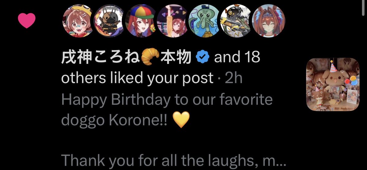 YoshiSenpai8's tweet photo. KORONE LIKED MY TWEET!!! YAYYYY!!! YUBI YUBI~!!! ₍₍⚞(˶>ᗜ<˶)⚟⁾⁾💛 https://t.co/buXUAmz3BS