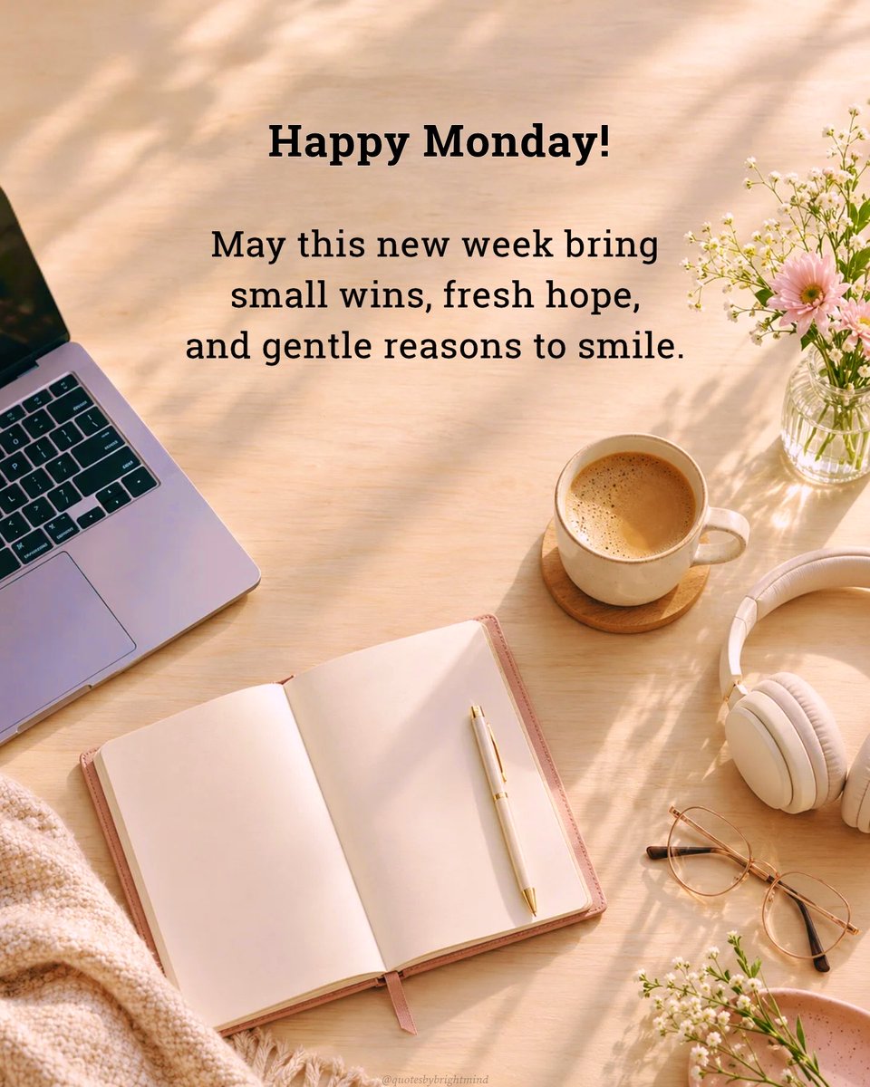 quotesbybrightm's tweet photo. Take a quiet breath and step gently into the new week. May your Monday bring small wins and fresh hope.
What is making you smile today? ☕🤍
#mondaymorning #monday #HappyMonday #goodmorning #goodmorningpost #goodmorningworld https://t.co/VbSaFrhG5R