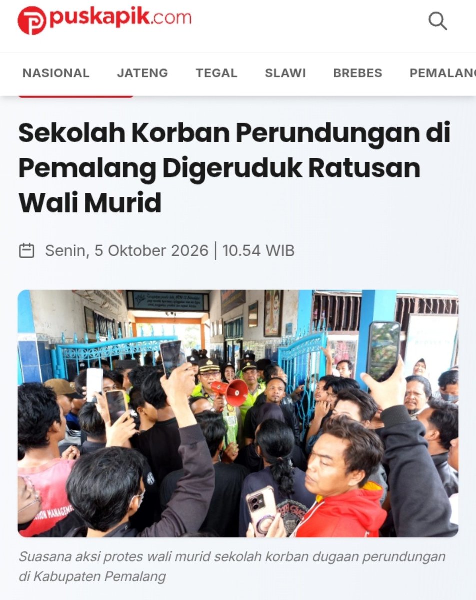 Jateng_Twit's tweet photo. Sekolah Korban Perundungan di Pemalang Digeruduk Ratusan Wali Murid

https://t.co/kMl07F1lwz https://t.co/xt8nnUDyja