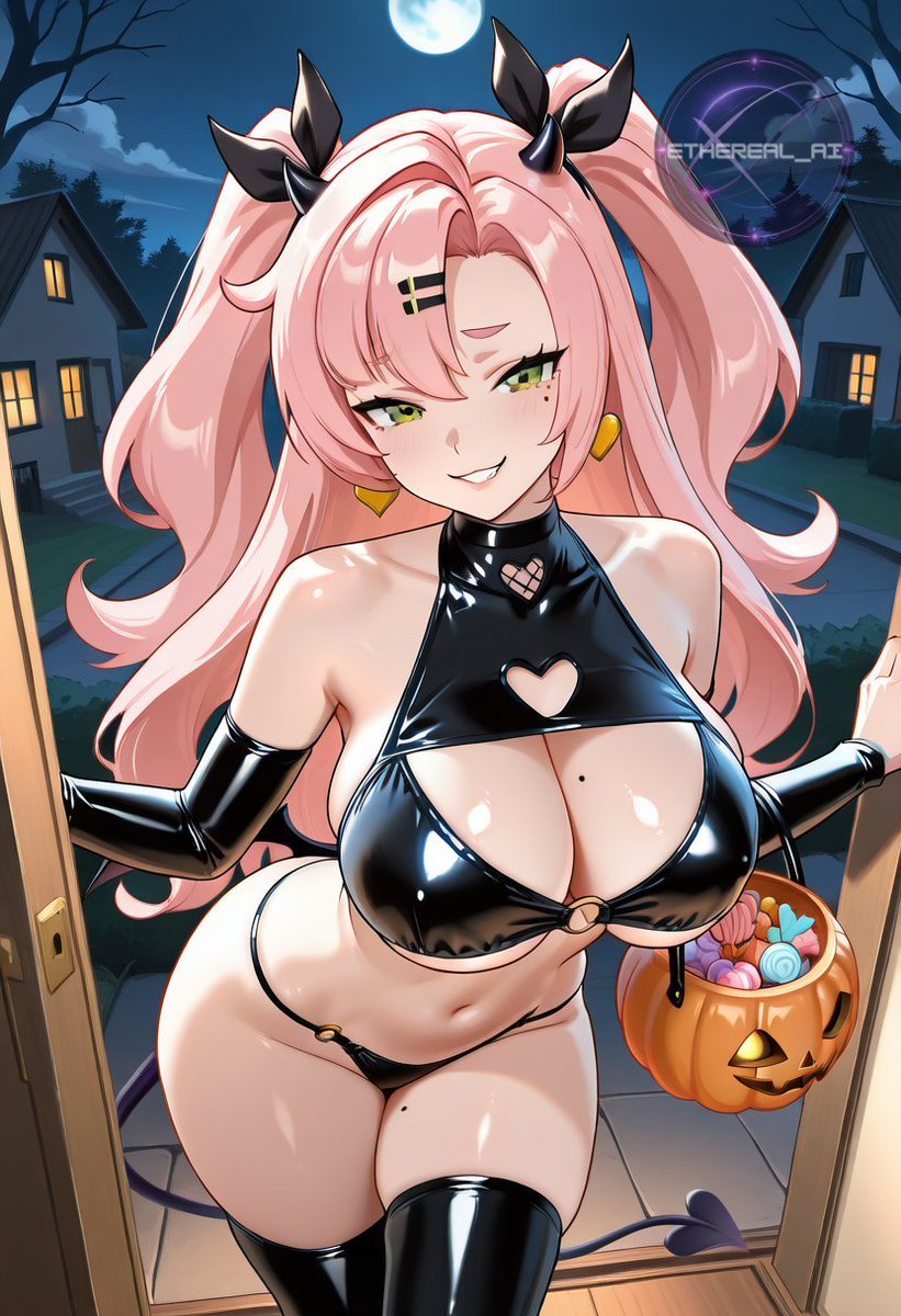 xETHEREAL_AI's tweet photo. Algunas de las agentes ya están listas para este Halloween 🎃
#zhuyuan #alexandrinasebastiane #rina #janedoe #nicoledemara #zenlesszonezero #nsfw #ai #fanart https://t.co/VzkHKUO89R