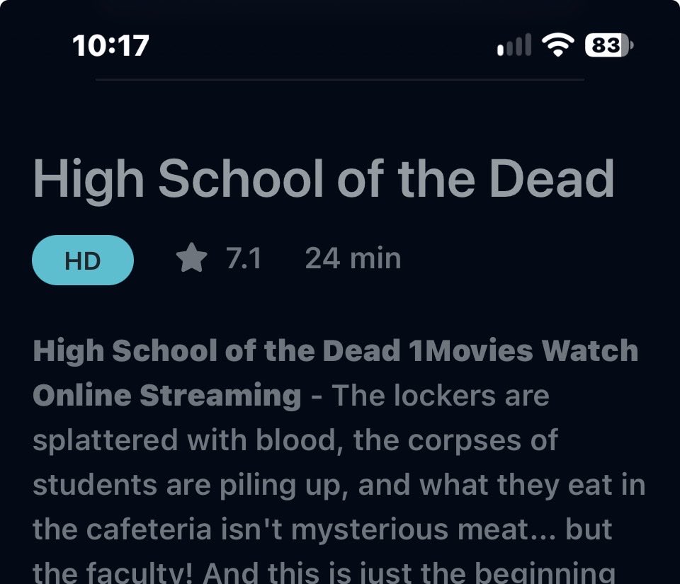 GoodBiz000000's tweet photo. Top 10 Zombie tuneable saw for 1st time yrs ago might rewatch this month #horror #anime https://t.co/7NtRmvPgb3
