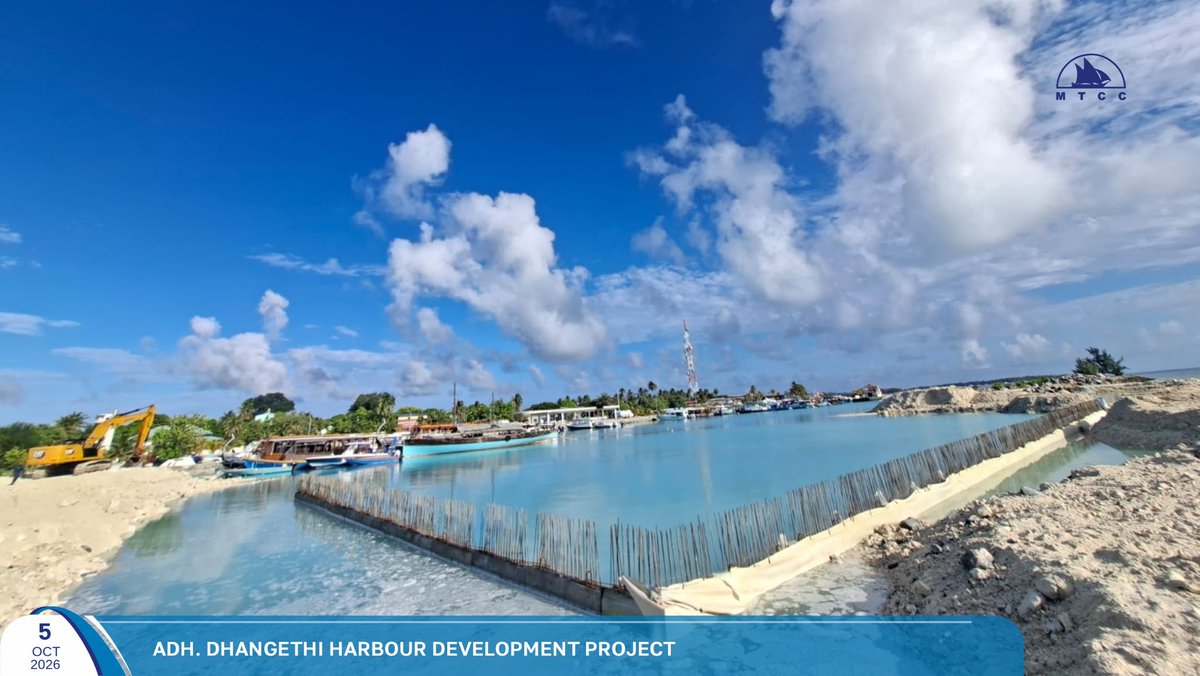 MTCCPlc's tweet photo. Project Update: Design and Build of ADh. Dhangethi Harbour Extension

6th shipment of quay wall blocks have been delivered to the project site. Quay wall line dredging and quay wall block installation works are currently ongoing.

Follow more updates at: https://t.co/gj1h168wwY

#MTCCProjects #TeamMTCC #RayyithungeKunfuni #GaumuBinaakurumugaaMTCC