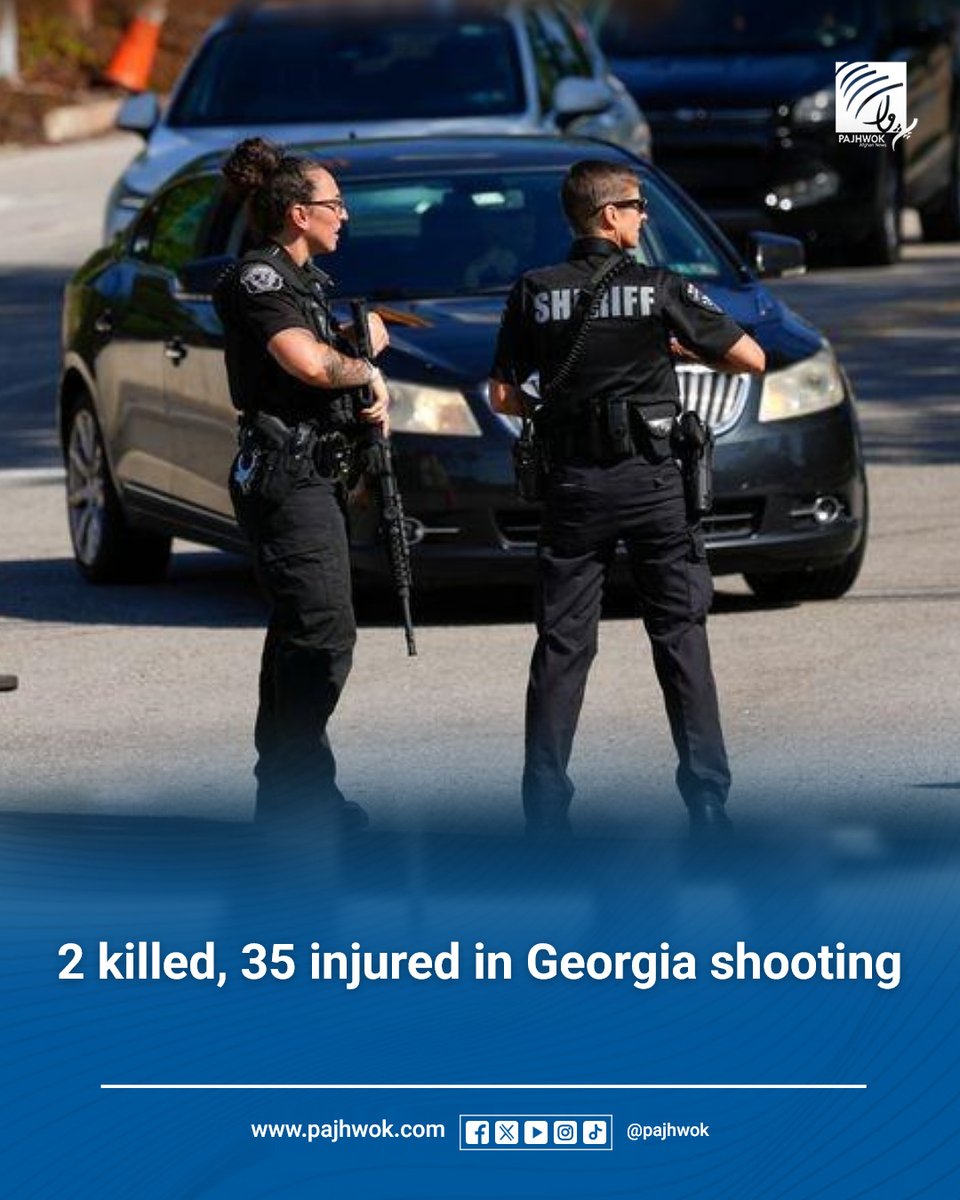 pajhwok's tweet photo. Two people have been killed and 35 others injured in a shooting at a block party in the US state of Georgia, Reuters reported on Monday.
#GeorgiaShooting #USNews #GunViolence #ViennaGeorgia https://t.co/TY4FEahDMH