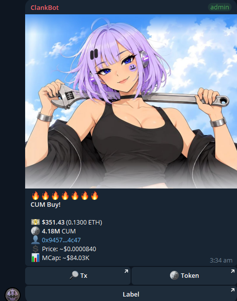 Clank_Bot's tweet photo. Love seeing $CBOT being used by other communities already.

Shoutout to @clankuwumodel and @agi1dotapp for checking out the tech and showing appreciation for what we’re building.

This is exactly what I wanted ClankBot to become  a useful tool for projects, while naturally bringing more visibility to the ecosystem.

Still early. More to come.