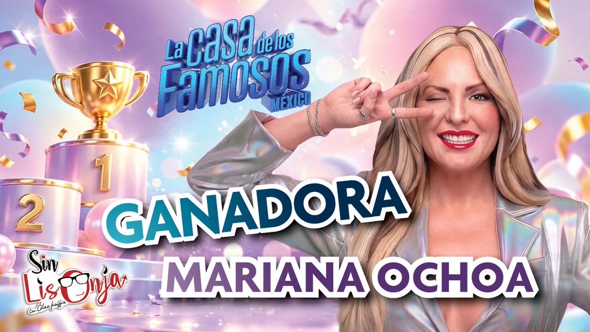 Kaffievillano's tweet photo. ¡GANADORA!

Mariana Ochoa 
#LaCasaDeLosFamososMéxico 

https://t.co/NBUfNDpBlR https://t.co/dg5EVDzBZg