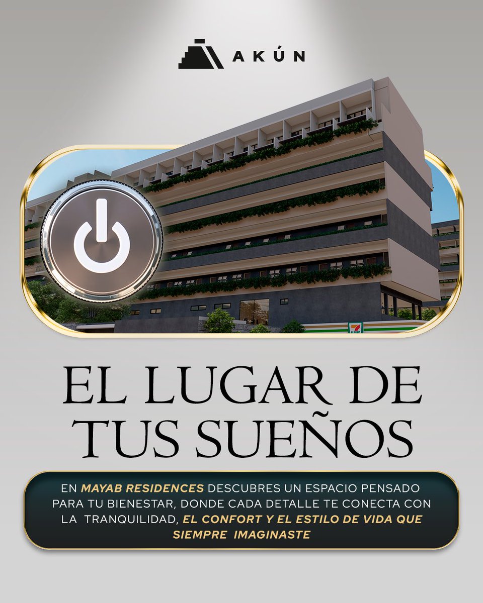 CHermosillo27's tweet photo. Vivir o invertir también significa elegir un proyecto con una visión completa 👀

Mayab Residences combina ubicación al norte de Mérida, más de 20 amenidades y el respaldo de @akunmexico_ 🏠🌴🙌🏻

¡Una propuesta pensada para quienes buscan calidad de vida y una decisión con perspectiva de futuro! 👌🏻