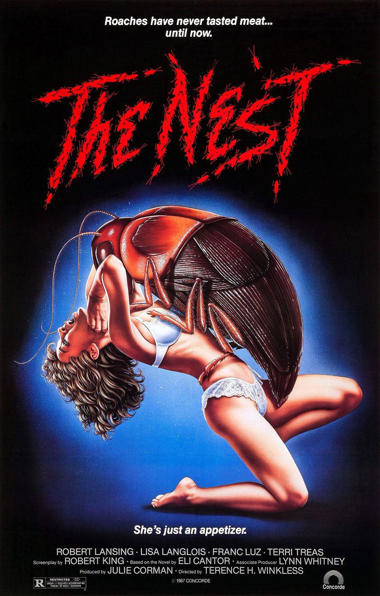 silvahorrorhost's tweet photo. Y seguimos con los #31pedacitosdeterror 🎃

En el cuarto día tocaba una peli de Body Horror:

Por lo que elegí ver por primera vez, "The Nest (1988)" de Terence H. Winkless 🎥

Con Robert Lansing, Lisa Langlois y Franc Luz 🎭

#horror #horrorfan #horrorfamily https://t.co/ebAZd4sqeX