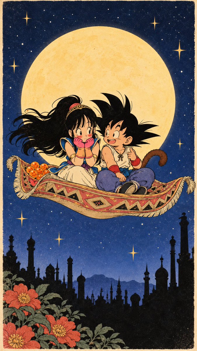 GuruWallpaper1's tweet photo. A kid. A cloud. A Demon King. 🐉🔥 https://t.co/ZCT5DcAhBd