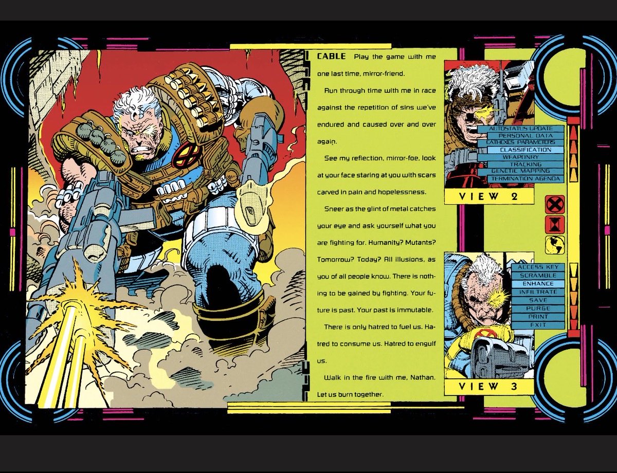 Daily_Cable's tweet photo. Cable in X-Men: Stryfeβs Strike File
#Cable #marvel #marvelcomics #art #comics #90scomics #90smarvel #90sxmen #comicart #xmen #xforce #mutants #90s #dailyCable #Cableaday https://t.co/T4An6HHF4t