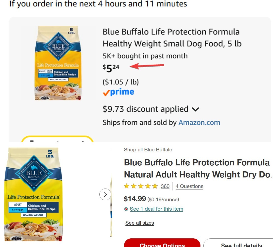 Pricerrors's tweet photo. 🐕MASSIVE 5LB DOG FOOD DISCOUNT

Follow these instructions. Clip Coupon+ Sub/save + Clip Coupon.

Drops it down to $5 on Amazon (Retails $15)

https://t.co/zuHlAea0MW #ad 

Select Amazon accounts only - YMMV