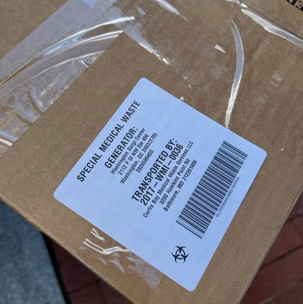 PAAUNOW's tweet photo. Images include actual photographs of the box recovered by PAAU activists Lauren Handy and Terrisa Bukovinac, as well as the Curtis Bay truck that was picking them up for transport to provide renewable energy for the city of Baltimore. https://t.co/zaIac9pzPr