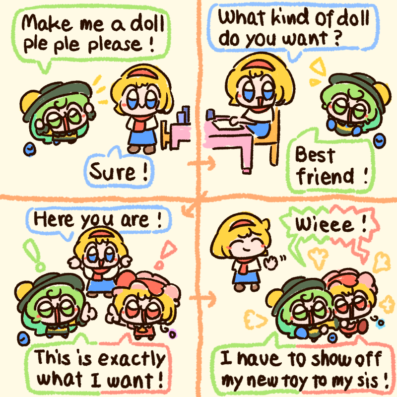 numenoko's tweet photo. Alice is good at making a new doll! https://t.co/XfxcPvoelo