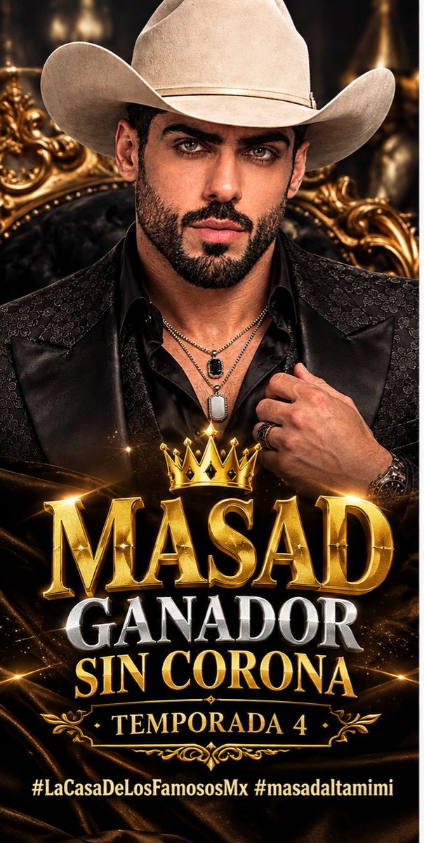 jammy_alvarado's tweet photo. MASAD GANADOR SIN CORONA TEMPORADA 4
#LaCasaDeLosFamososMx #masadaltamimi https://t.co/BSs63ofnYu