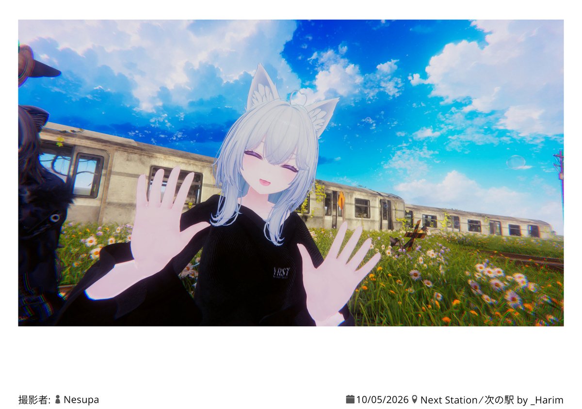 asanagi0316's tweet photo. ちょっと久々に感じる綺麗系ワールドでの写真！
VRC+加入組に撮ってもらった！ https://t.co/7kV5q1hLtV