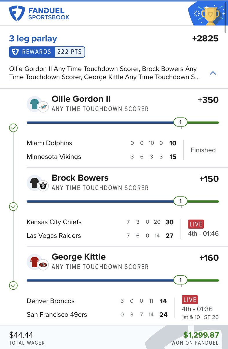 Rothmans_poohh's tweet photo. Another one for the good guys✅

Need Daily winning Picks? Link In My Bio

✅ Ollie Gordon II
✅ Brock Bowers
✅ George Kittle

#MLB⚾️|#NBA🏀|#CBB🏀|#Prizepicks🔐| #PROPS|#POTD📋#PARLAY|#NHL|#Picks #CSGO🔫|#WAKEANDCASH|#WNBA🏀| #Summerleague https://t.co/H7b7nwH0eI