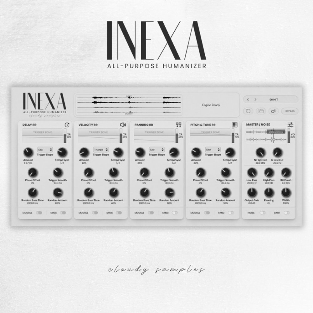 soundshockaudio's tweet photo. PSA: Inexa is 50% off at $12.45, down from $24.95.
Add timing, velocity, pan, and pitch variation so programmed parts stop standing at attention.
#MusicProduction #VSTPlugin #MIDI https://t.co/W5m6FtdORY
