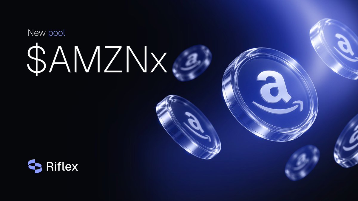 RiflexExchange's tweet photo. Six pools. Amazon just joined META, TSLA, NVDA, AAPL and MSFT on Riflex.

https://t.co/jRaEpAjlUU https://t.co/yuen5JtIso