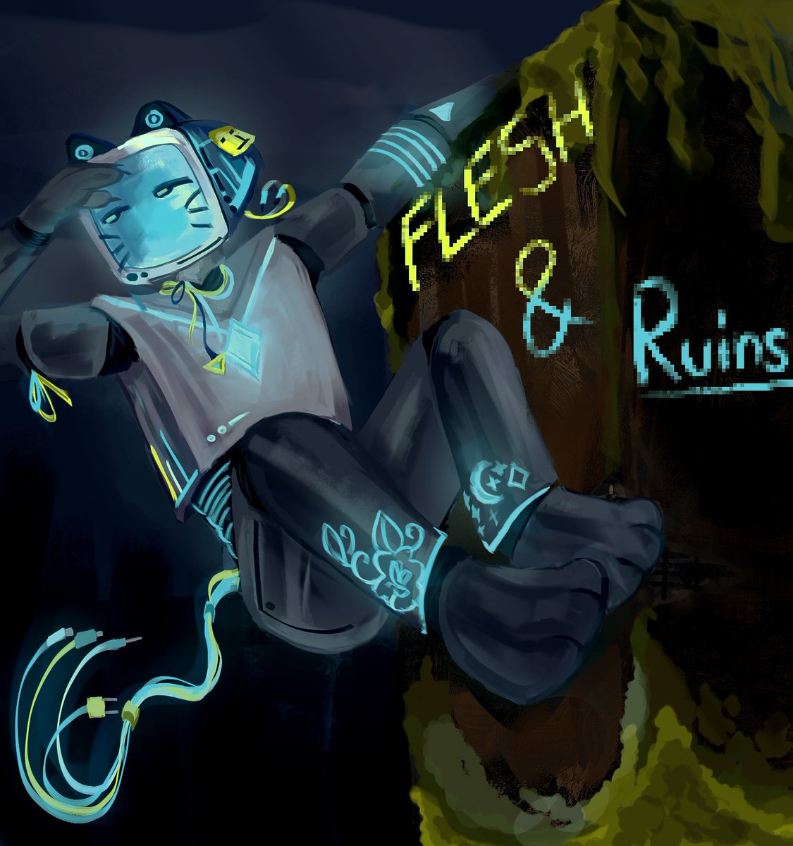 mlchaXZ's tweet photo. // #macetriofanart #fleshandruins

lil fanart of my goat cus they kept climbing shit https://t.co/ittwJu684k