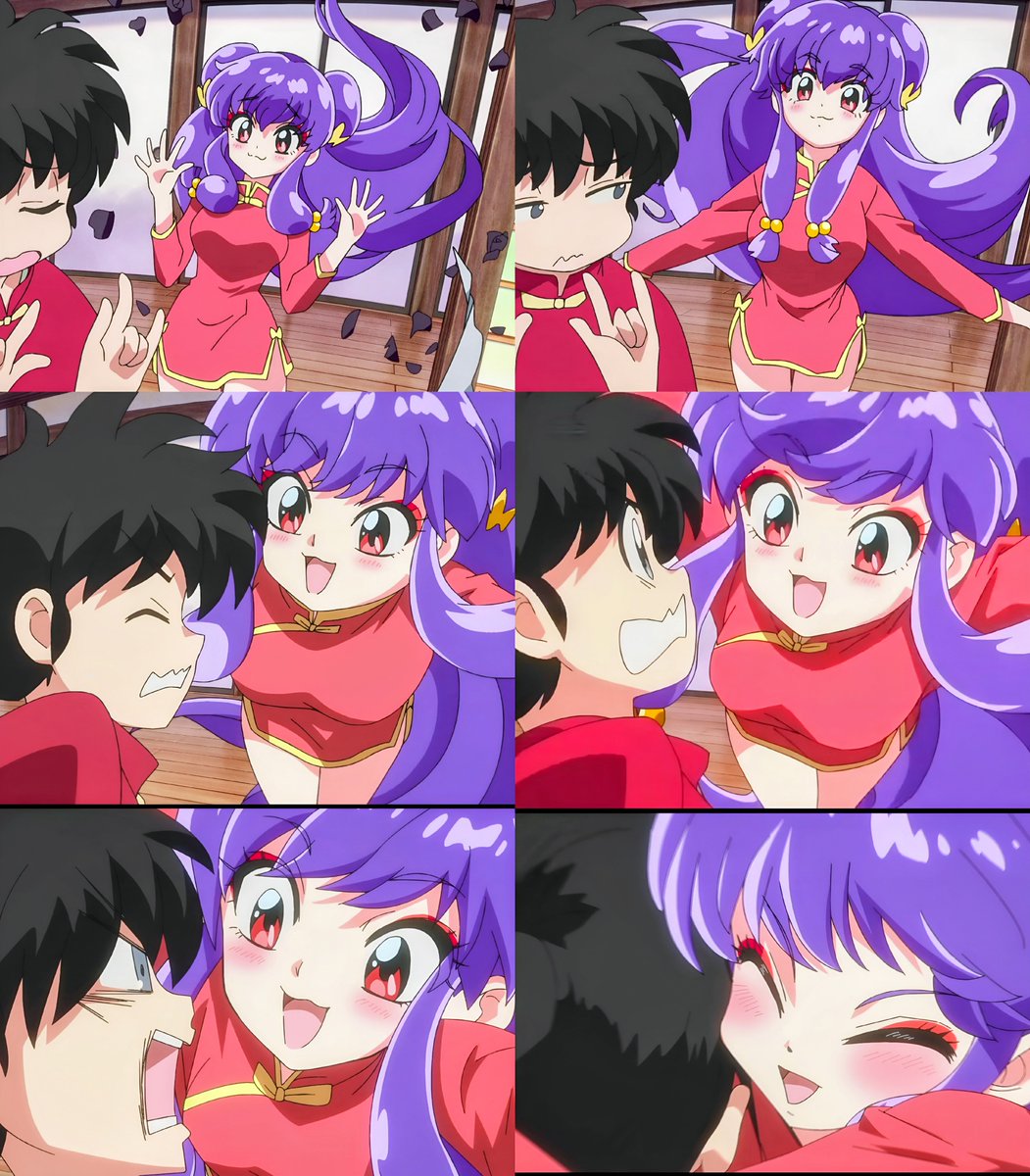 LucyGenV's tweet photo. This sequence stole the whole show 🩷 Shampoo's power 🥰🫰🏻

#らんまアニメ https://t.co/u9BmiAfTYJ