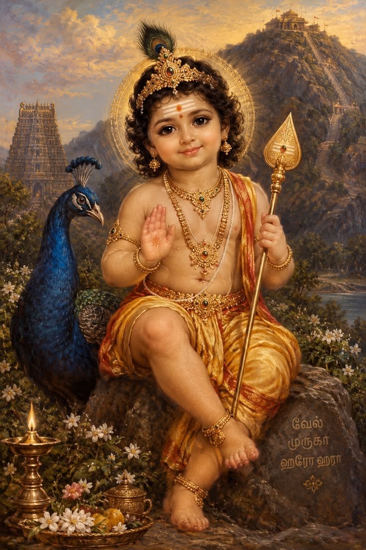 Atulya_Bharat__'s tweet photo. ॐ Saravana Bhava!! 🦚 https://t.co/b6VdyulksF