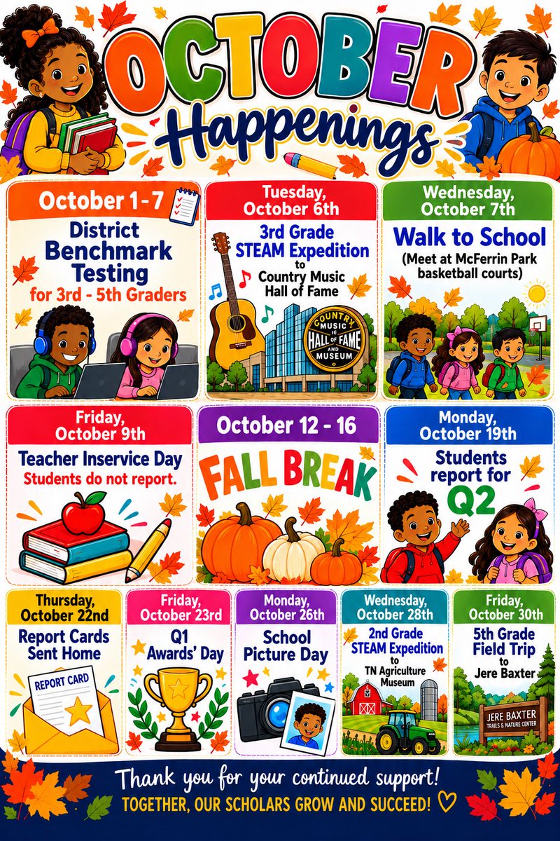 elementaryida's tweet photo. Benchmark testing continues this week! Make sure your students arrive on time! https://t.co/ZH65m5ByvS
