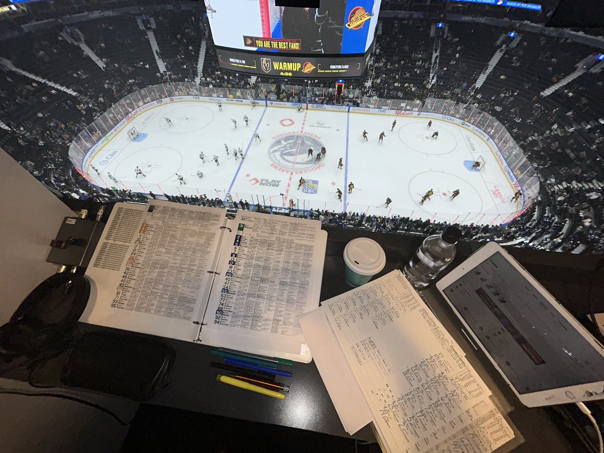Dan_DUva's tweet photo. The first roadie of the season for Vegas starts today in Vancouver. Adin Hill makes his first start this year and the 201st of his career. His last win was against the Canucks, March 30, 4–2. Same lines and pairs.

Join me and @garylawless on 107.9 FM and https://t.co/9EiuYpjXhU https://t.co/55oxF7k1as