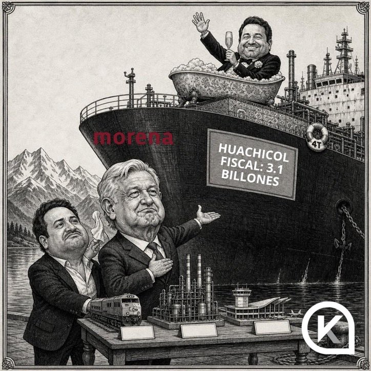 MaxKaiser75's tweet photo. Esta semana, con datos duros y números oficiales, @MXvsCORRUPCION calculó en 3.1 Billones de (con B) el valor total del mercado ilegal generado por el Huachicol Fiscal 

López convirtió un negocio alterno del crimen organizado en una INDUSTRIA CRIMINAL DE ESTADO

Esta semana lo analizamos en @factor_kaiser