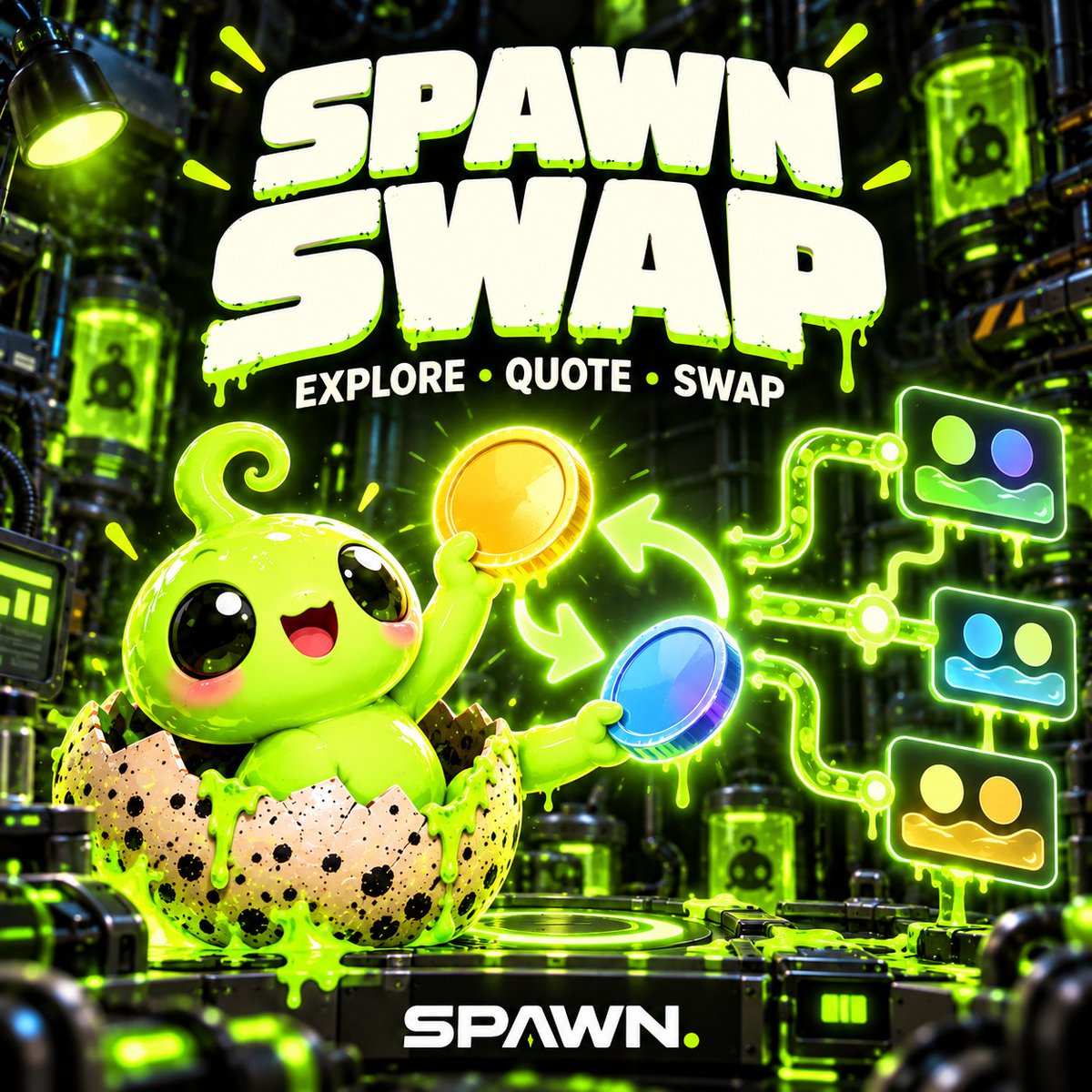 SpawnMemeX's tweet photo. Found something you want to trade?

Spawn Swap brings token discovery and swapping into the same experience, with Jupiter routing across available Solana liquidity.

Check the quote. Check the token. Make your own call.

🔄 https://t.co/CRM7l8HKqB https://t.co/igQKWamIFu