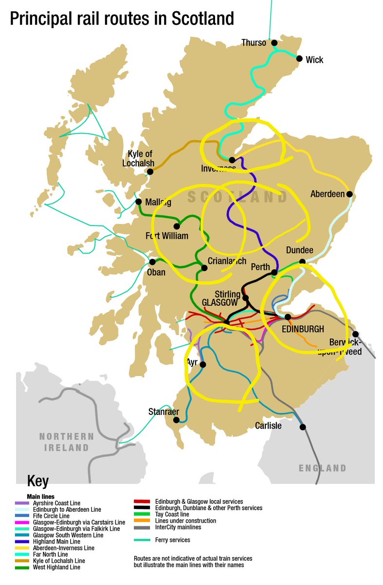 NsfwPromoter's tweet photo. @highlandgames @Hevxwilso @ScotRail So trains just go in a straight line? You're braindead mate. Below are turns made by Scottish trains. Google is free you tard https://t.co/Shm522LKBv