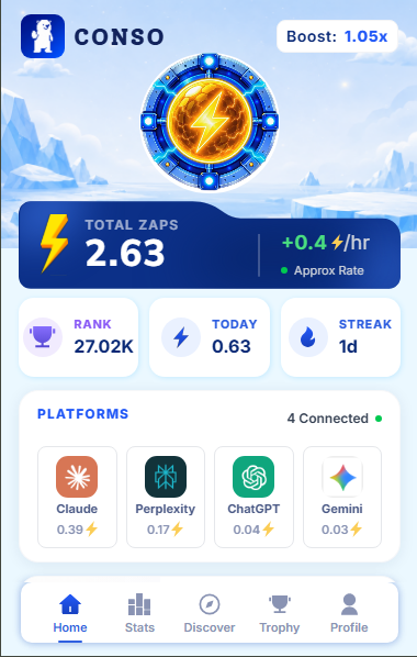 lucky_primes's tweet photo. Just tried the @conso_xyz Extension and it’s a really interesting way to experience Conso. The interface is simple, and I’m excited to explore more of what Conso can do. 🚀

#Conso #ConsoExtension https://t.co/QNH5zZaAAK