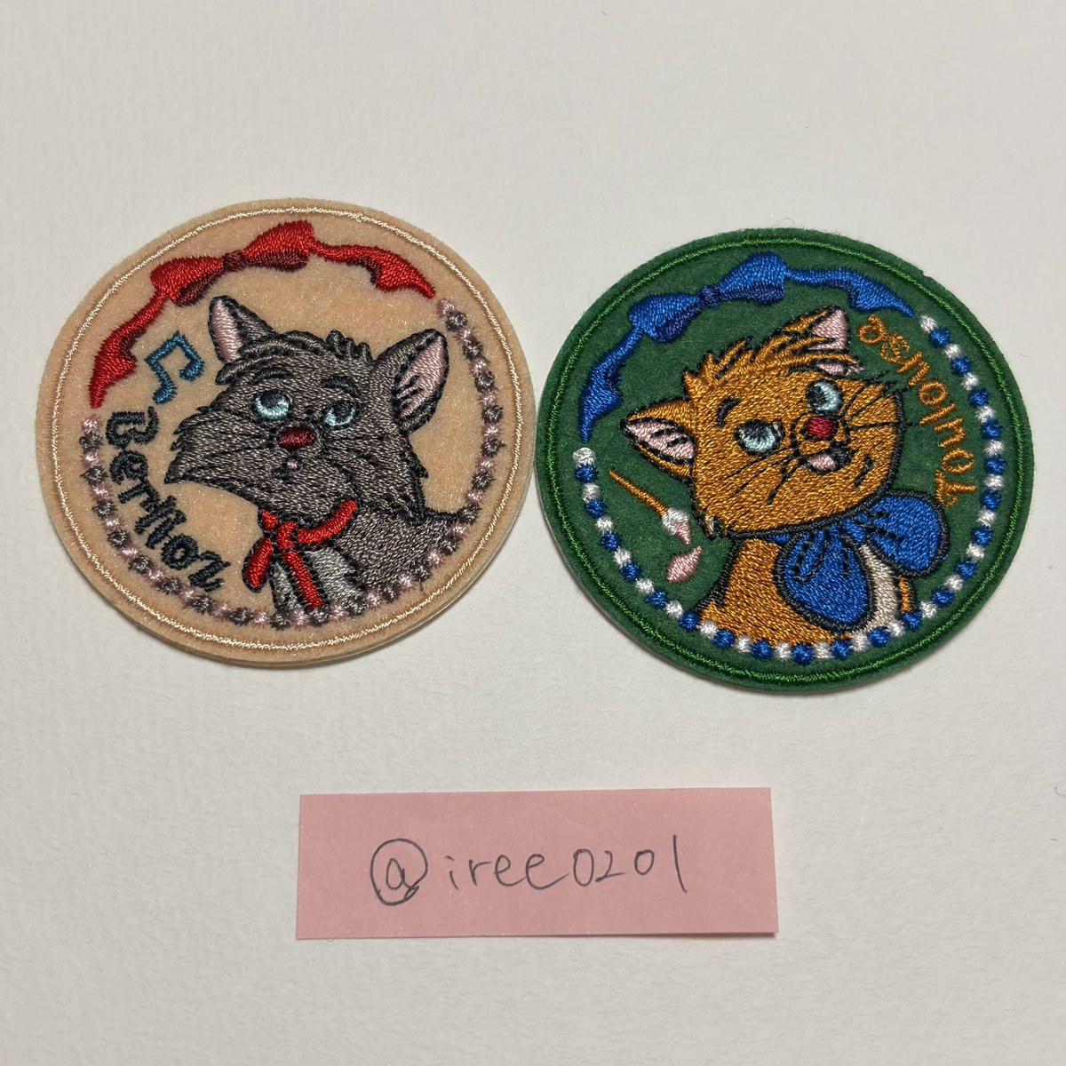 iree0201's tweet photo. ディズニー 刺繍ステッカー セリア 交換

譲 ベルリオーズ、トゥルーズ
求 マリー>レディ

郵送での交換希望です。条件の合う方、お気軽にお声掛け下さい。 https://t.co/avoTj0z78V
