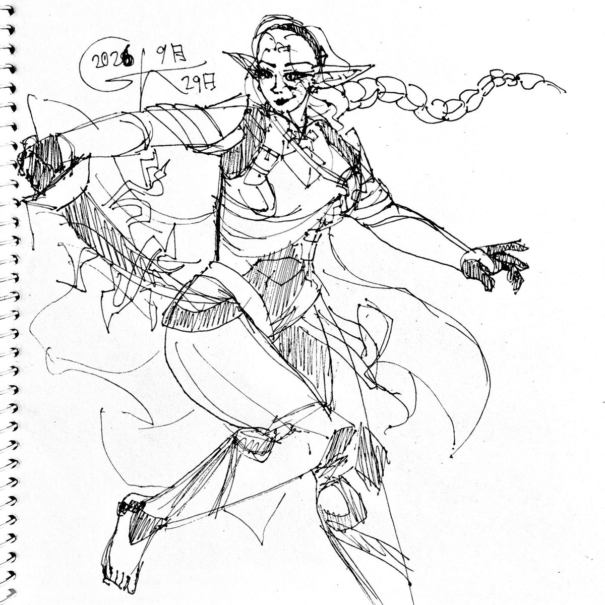 ArtGeo_K's tweet photo. My friend has a #dnd #ttrpg character that lives rent free in my queue so today is an #art #drawing #sketch of her in a #fireemblem outfit (Corrin from FE Fates).

Funny thing to note: I never finished Fates but did enjoy however far I went. https://t.co/VEiS6HsmNE