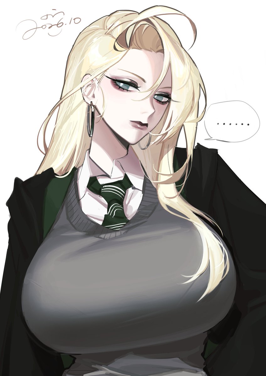 meruyex's tweet photo. 【二創】 
各位麻瓜們，我畫了三張不同版本的Malfoid
請用讚數讓我知道你是哪個教派的
你現在看到的是巨乳Malfoid 
還有另外兩張在我的版面上，自己去尋找吧!

#Malfoid #SFW https://t.co/PBVx0bzoqU