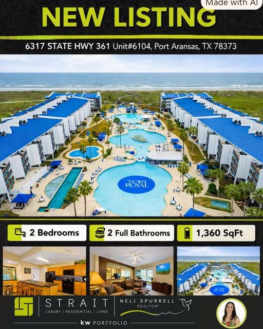 SpurrellNelida's tweet photo. ✨ NEW LISTING — Port Aransas Coastal Getaway ✨
📍 6317 State Hwy 361 Unit #6104, Port Aransas, TX  
Neli Spurrell, Realtor®
Your Key to the Coast
Strait Luxury | KW Portfolio
#PortAransas #PortRoyalByTheSea #TexasCoastLiving #BeachCondo #NewListing #RealEstateTexas https://t.co/E1z9cwmoJz