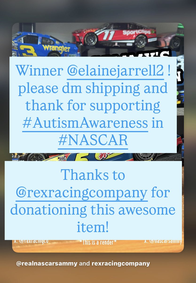 NASCARSammy's tweet photo. Winning entry from an IG supporter.👍🏻🏁 https://t.co/FzqSauWFpc