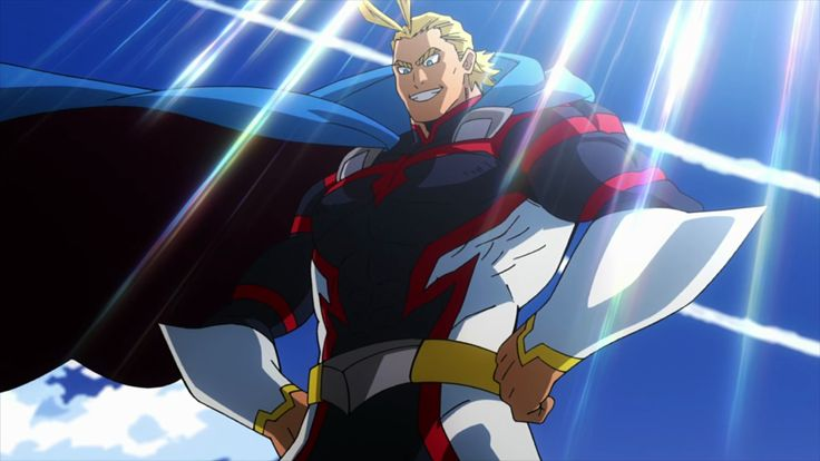 Mangaic2's tweet photo. Describe "All Might" in one word. https://t.co/z99aIDyAMf