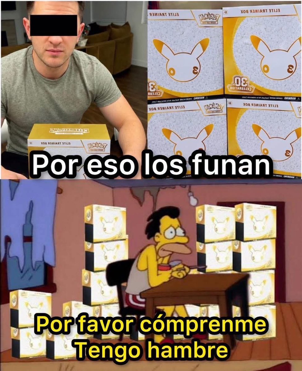VigiaCiudadano7's tweet photo. INCREÍBLE PERO LES LLEGÓ EL KARMA 

Con motivo de su 30.º aniversario, Pokémon lanzó una colección especial de cartas y, como era de esperarse, los revendedores se volvieron locos comprando cantidades enormes de estas cajas para provocar escasez y después venderlas a precios exagerados

Pero sus planes no salieron como esperaban, pues Pokémon decidió que esta vez iba a producir muchísimo producto y conseguir algunas de las cartas especiales terminó siendo mucho más accesible de lo que todos imaginaban.

¿El resultado? Los precios comenzaron a caer y muchos revendedores terminaron con habitaciones llenas de cajas que ya no podían vender. 😂

Uno de ellos incluso contó en un video que se hizo viral que utilizó tres tarjetas de crédito para comprar mercancía y terminó prácticamente arruinado. Hasta aseguró que su esposa le pidió el divorcio por el error que cometió 

Lo más absurdo fue que terminó reclamándole a Pokémon por no proteger su negocio de reventa. 

Esta vez se le arruinó el negocio a quienes quieren aprovecharse de los coleccionistas.
