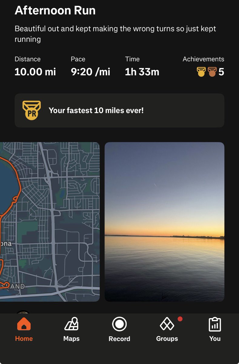 cannotjohnson's tweet photo. Slight Strava Dox since we felt good tonight + signed up for PGH in the spring https://t.co/G6hg3T8a3y