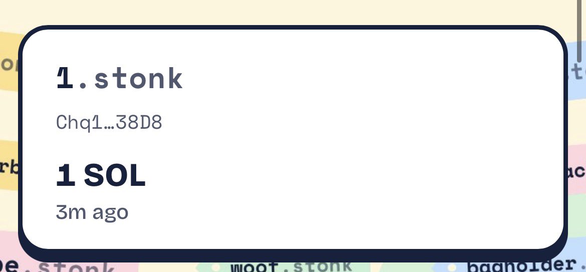 dotstonk's tweet photo. Someone just bought 1.stonk

First digit sold on https://t.co/DPzbBffYH7

Own a .stonk domain 

solana:6GmAFSYs4gk3FDao5FzzySQpPZaWsa4rUJHacpMpUNgx (@LaunchOnSF) https://t.co/xtnNpPPAlQ