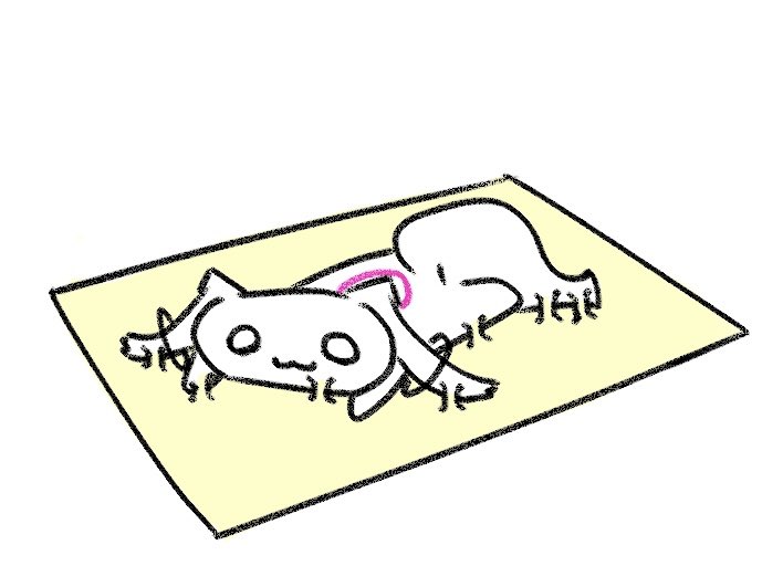 BrickMagica's tweet photo. I drew Kyubey dying in a glue trap https://t.co/kqxNgCGszE